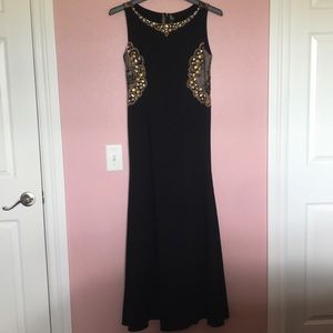 Custom Made Black Lace and Jeweled Dress NWOT